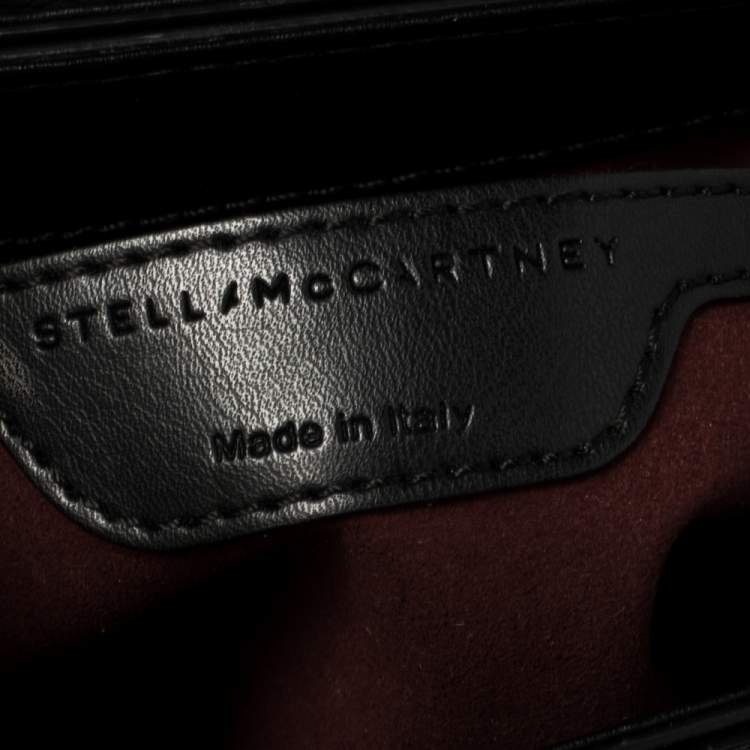 مملوكة مسبقًا Stella McCartney Black Faux Leather Mini Falabella Box Shoulder Bag