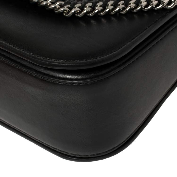 مملوكة مسبقًا Stella McCartney Black Faux Leather Mini Falabella Box Shoulder Bag