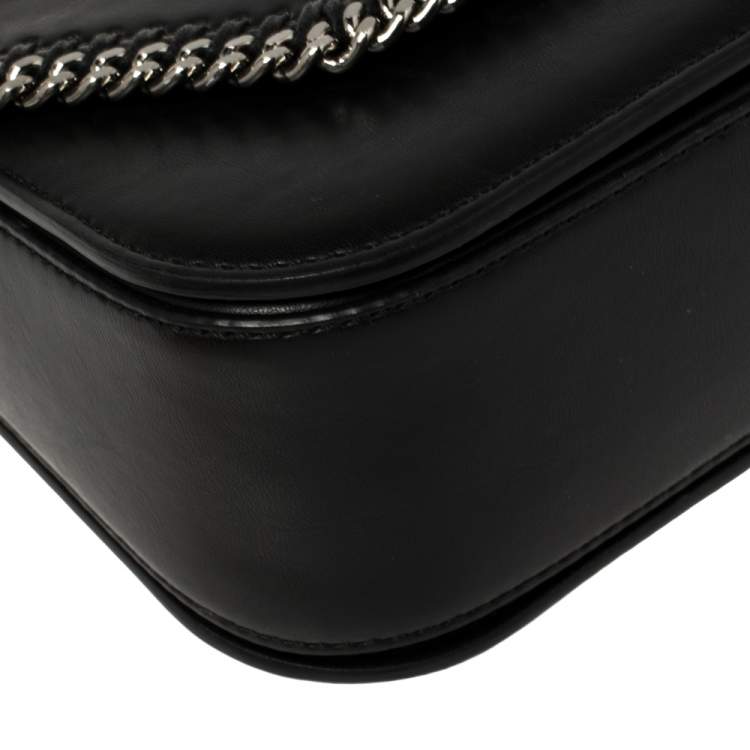 مملوكة مسبقًا Stella McCartney Black Faux Leather Mini Falabella Box Shoulder Bag