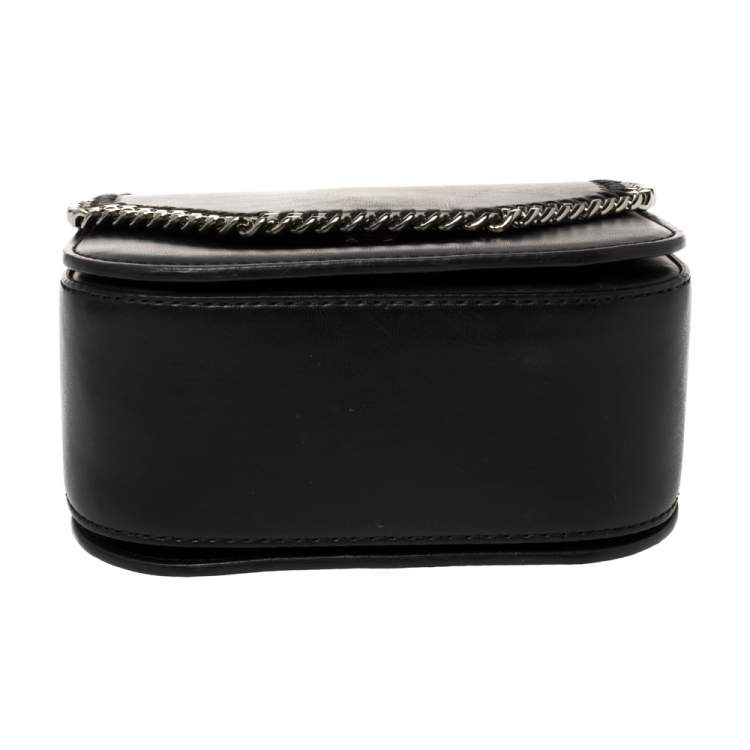 مملوكة مسبقًا Stella McCartney Black Faux Leather Mini Falabella Box Shoulder Bag