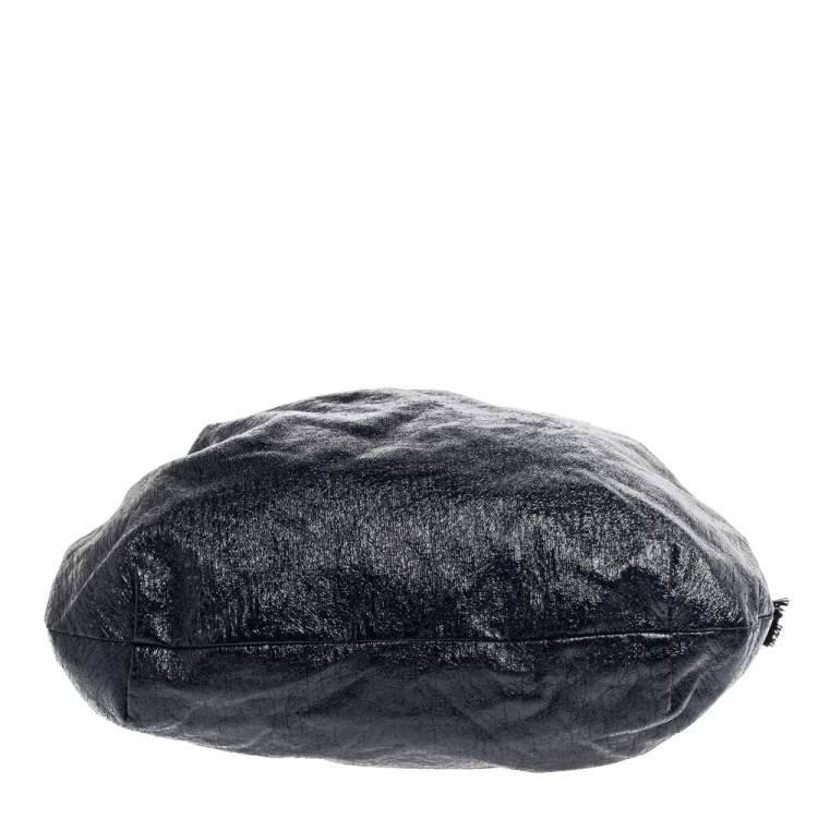 Pre Owned Stella McCartney  Navy Blue Faux Leather Polly Hobo