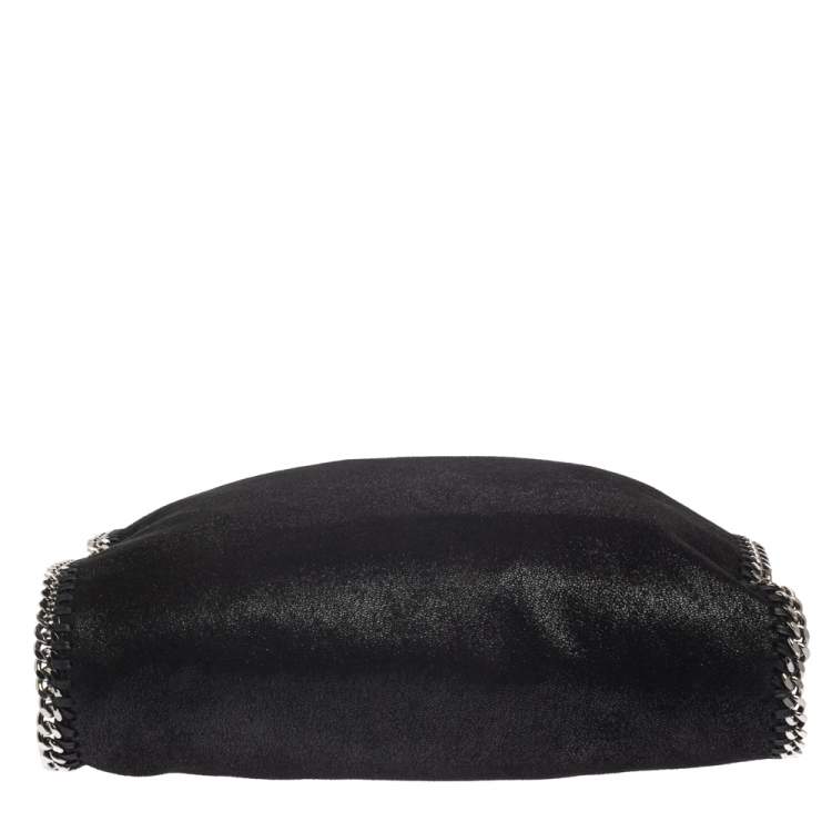 Pre Owned Stella McCartney Black Faux Leather Falabella Tote