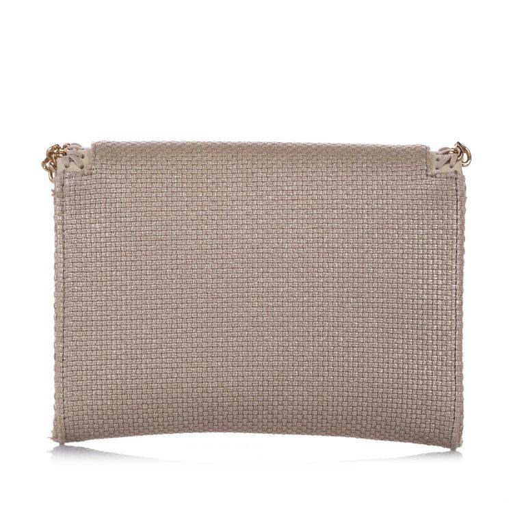 مملوكة مسبقًا Stella McCartney Brown Woven Canvas Falabella Crossbody Bag