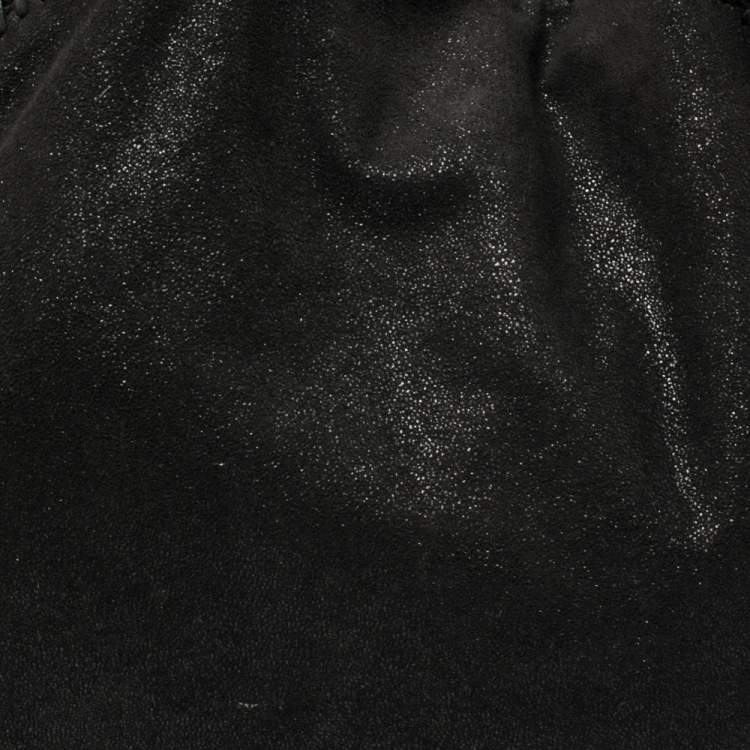 Pre Owned Stella McCartney Black Faux Suede Small Falabella Tote