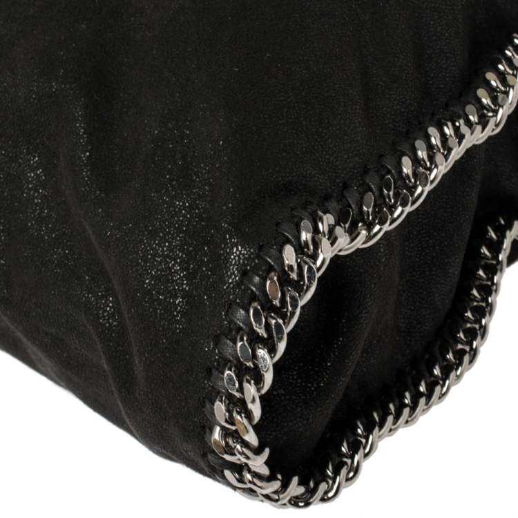 Pre Owned Stella McCartney Black Faux Suede Small Falabella Tote