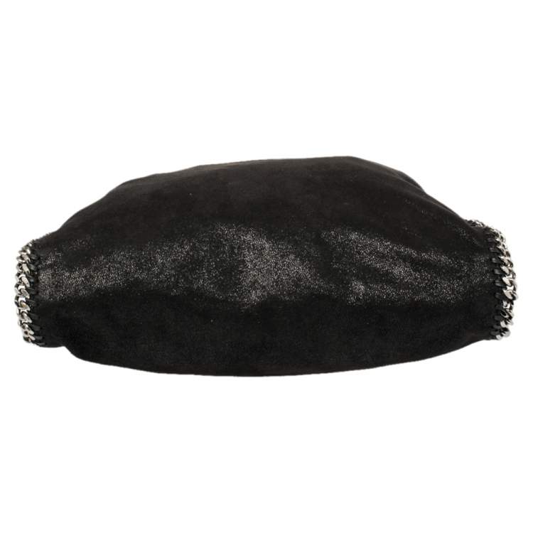 Pre Owned Stella McCartney Black Faux Suede Small Falabella Tote