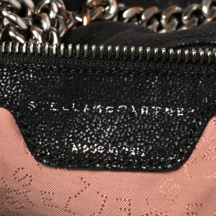 Pre Owned Stella McCartney Black Faux Suede Small Falabella Tote