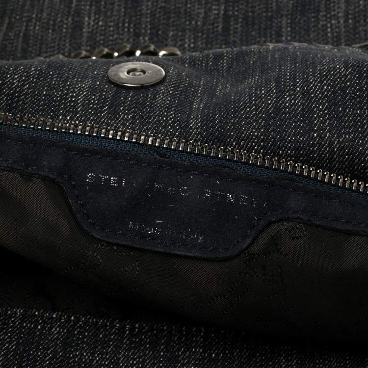 مملوكة مسبقًا Stella McCartney Navy Blue Denim Small Falabella Tote
