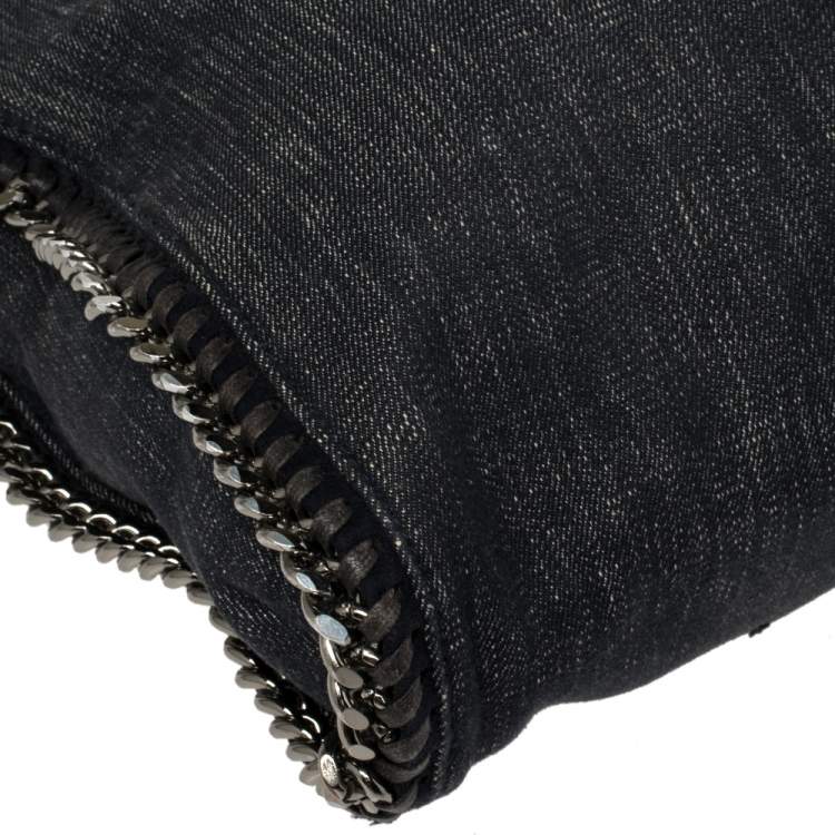 مملوكة مسبقًا Stella McCartney Navy Blue Denim Small Falabella Tote
