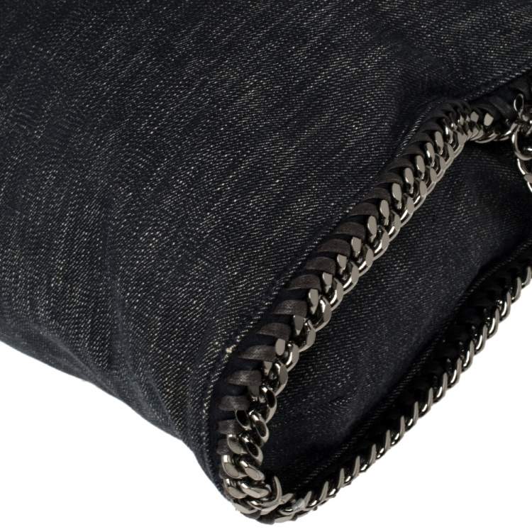 مملوكة مسبقًا Stella McCartney Navy Blue Denim Small Falabella Tote