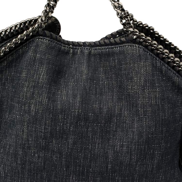مملوكة مسبقًا Stella McCartney Navy Blue Denim Small Falabella Tote