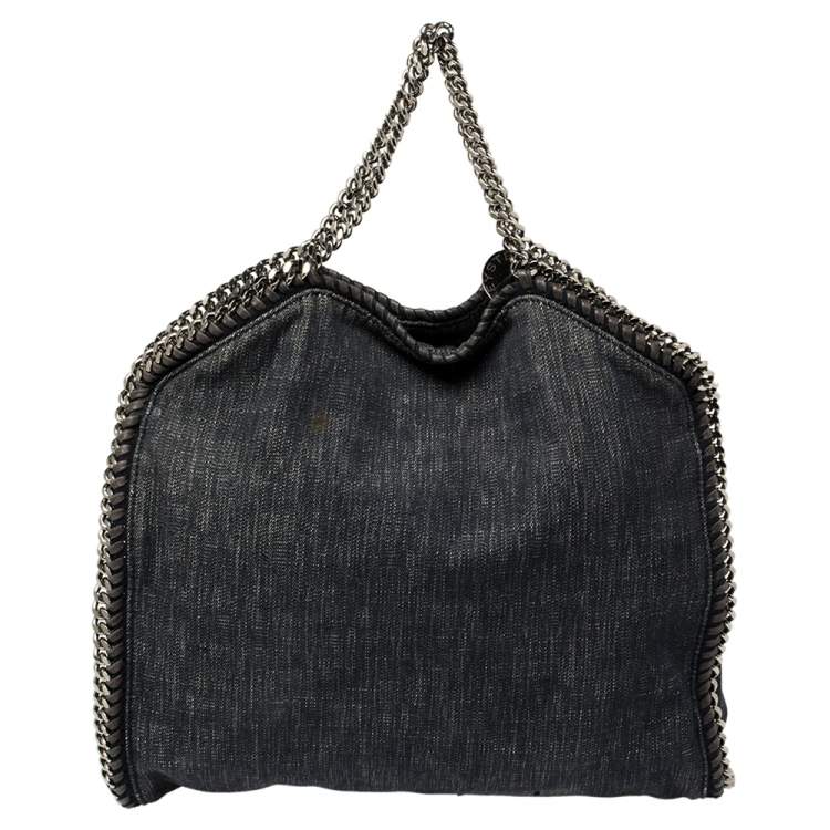 مملوكة مسبقًا Stella McCartney Navy Blue Denim Small Falabella Tote
