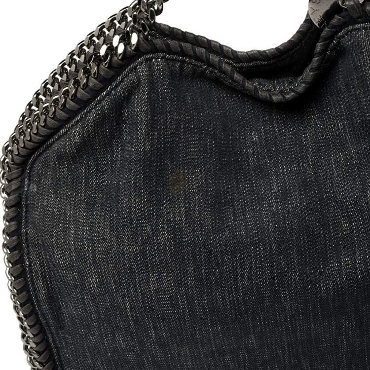 مملوكة مسبقًا Stella McCartney Navy Blue Denim Small Falabella Tote