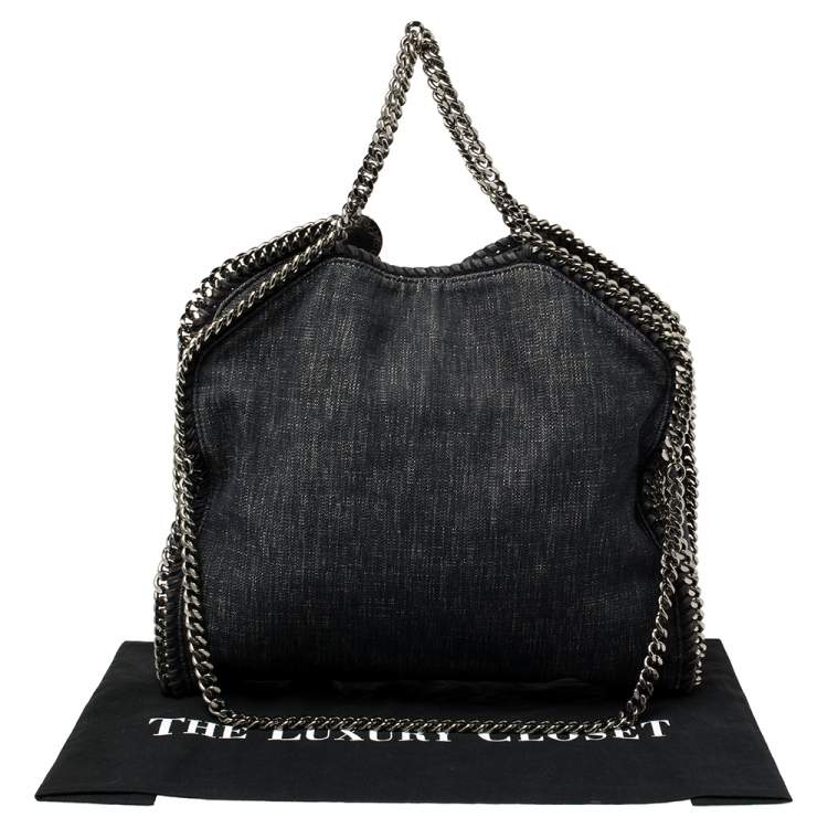 مملوكة مسبقًا Stella McCartney Navy Blue Denim Small Falabella Tote