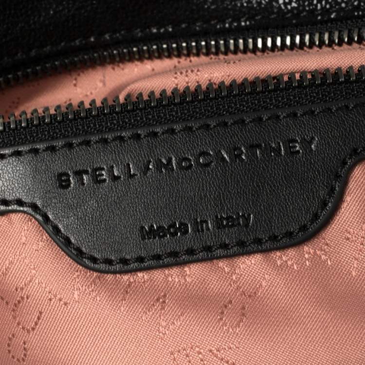 Pre Owned Stella McCartney Black Faux Leather Small Falabella Tote