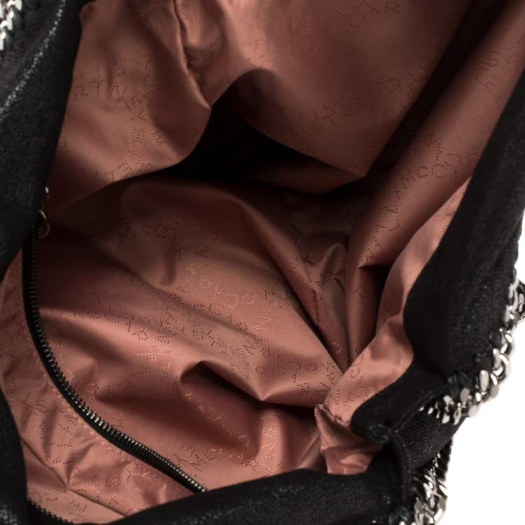 Pre Owned Stella McCartney Black Faux Leather Small Falabella Tote