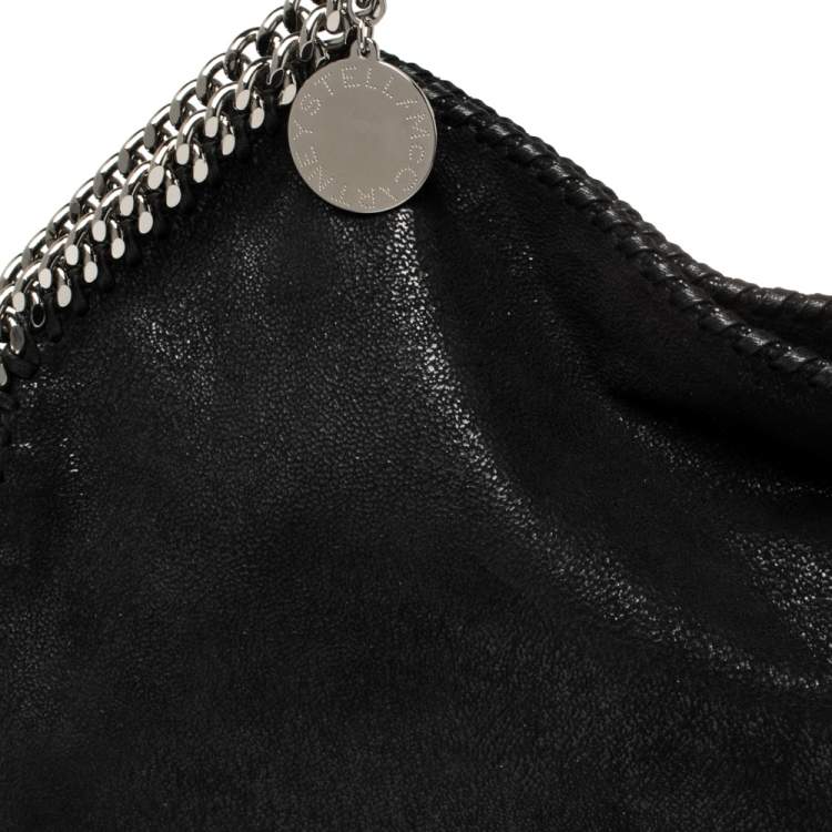 Pre Owned Stella McCartney Black Faux Leather Small Falabella Tote
