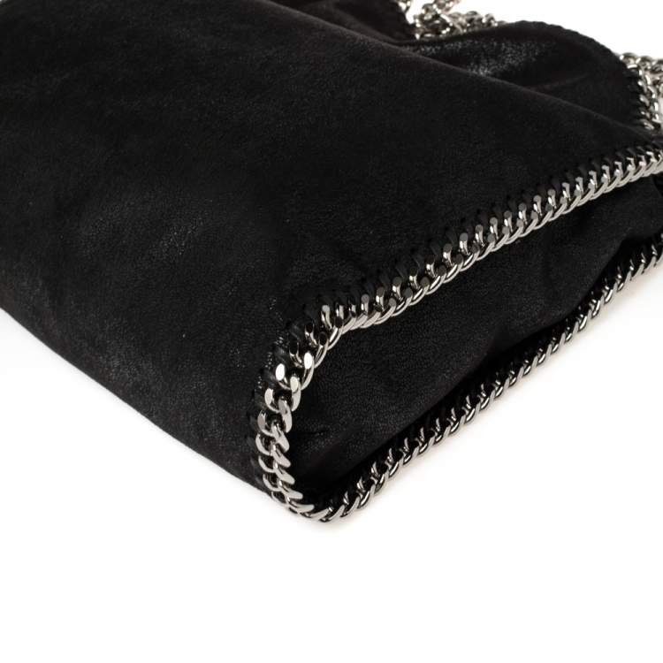 Pre Owned Stella McCartney Black Faux Leather Small Falabella Tote