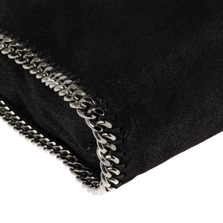 Pre Owned Stella McCartney Black Faux Leather Small Falabella Tote