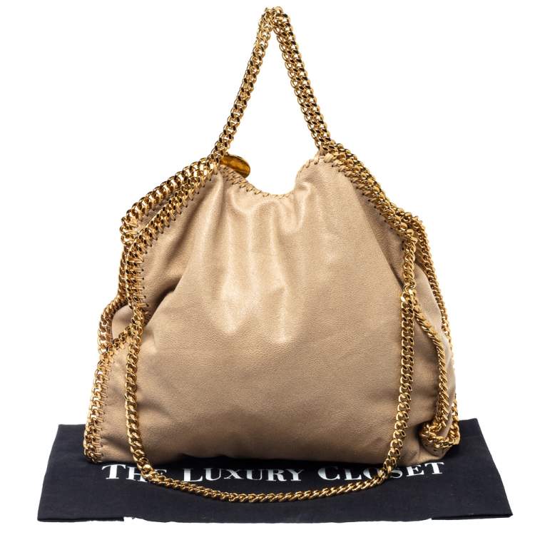 Pre Owned Stella McCartney Beige Faux Suede Small Falabella Tote