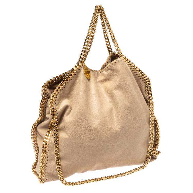 Pre Owned Stella McCartney Beige Faux Suede Small Falabella Tote