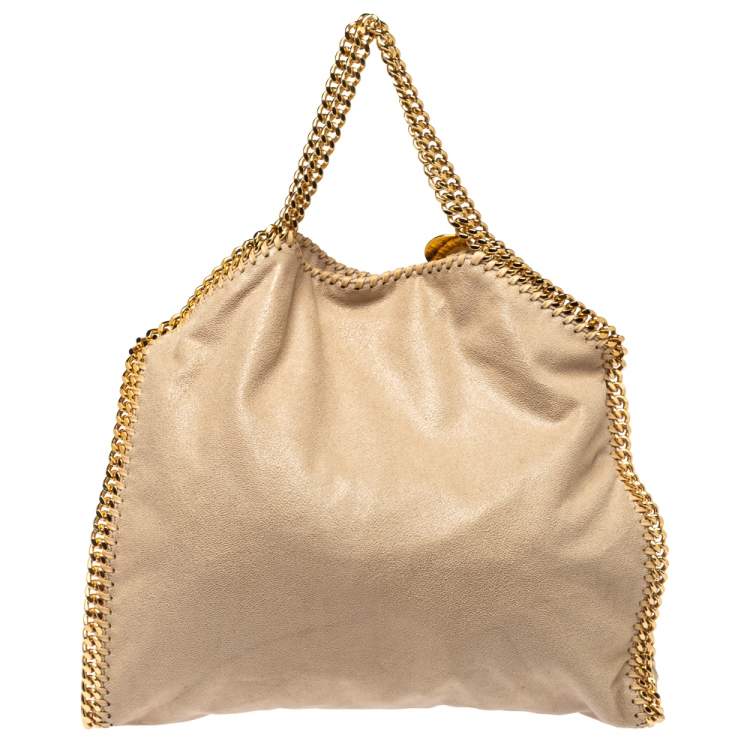 Pre Owned Stella McCartney Beige Faux Suede Small Falabella Tote
