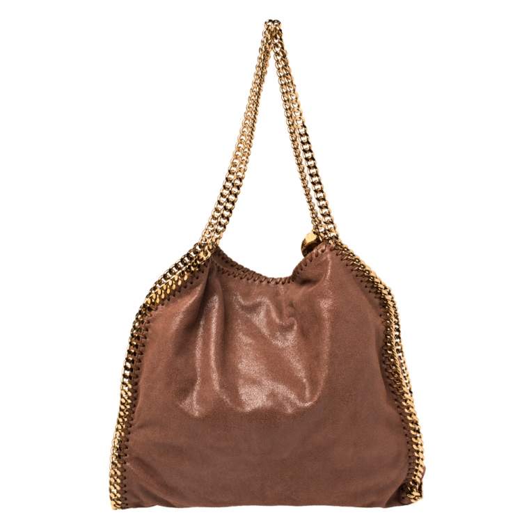 مملوكة مسبقًا Stella McCartney Brown Faux Suede Small Falabella Tote