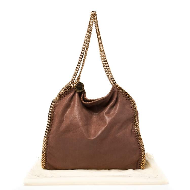 مملوكة مسبقًا Stella McCartney Brown Faux Suede Small Falabella Tote