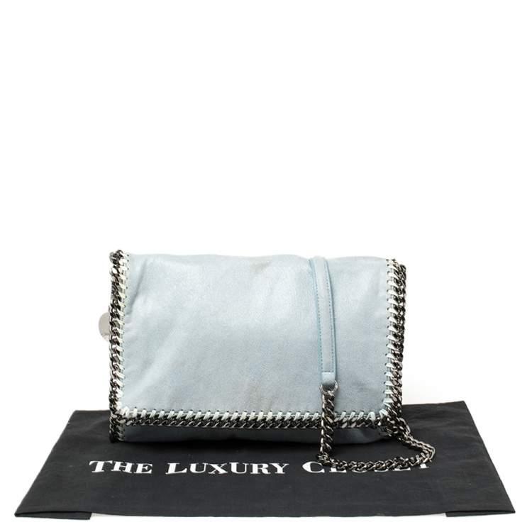 Pre Owned Stella McCartney Sky Blue Faux Leather Falabella Shoulder Bag