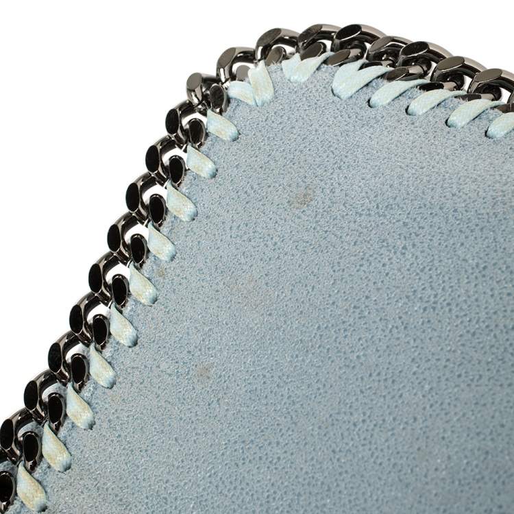 Pre Owned Stella McCartney Sky Blue Faux Leather Falabella Shoulder Bag