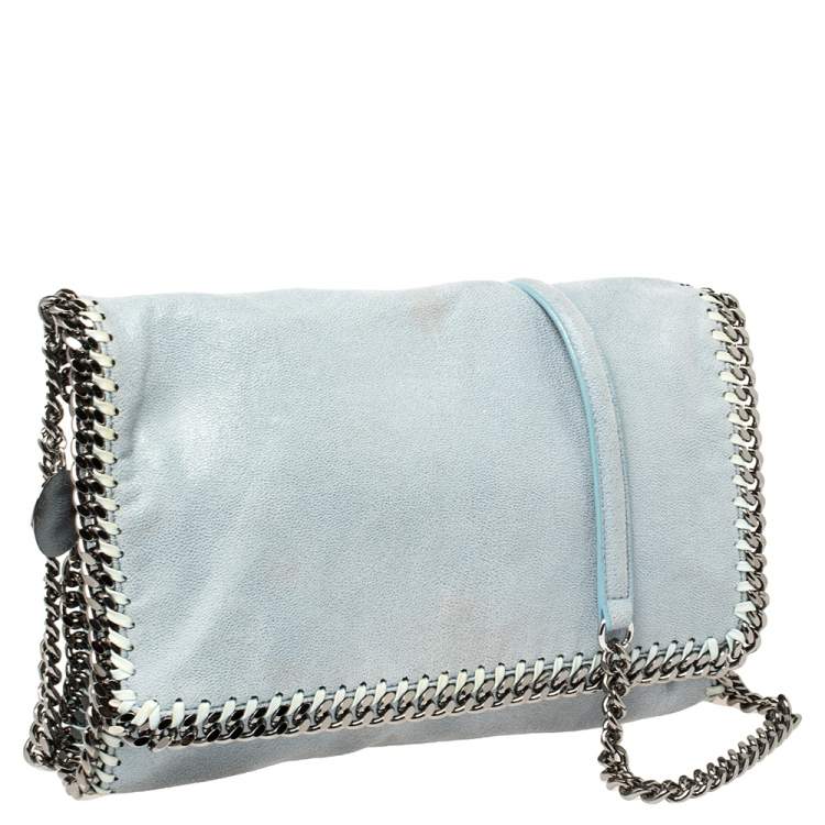 Pre Owned Stella McCartney Sky Blue Faux Leather Falabella Shoulder Bag