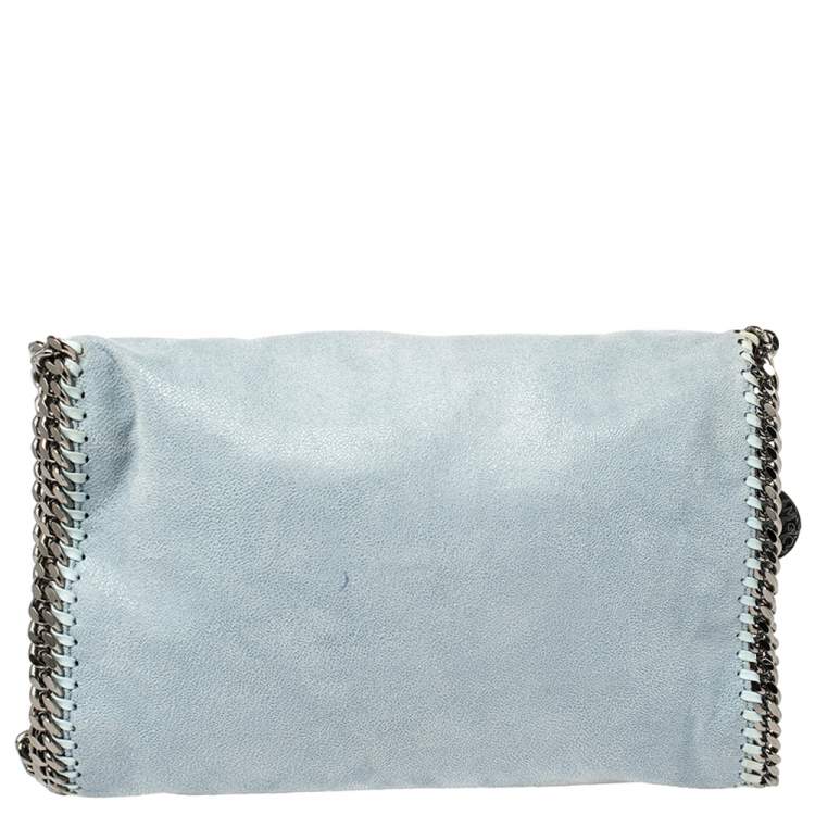 Pre Owned Stella McCartney Sky Blue Faux Leather Falabella Shoulder Bag