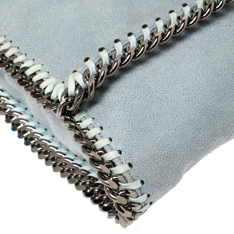 Pre Owned Stella McCartney Sky Blue Faux Leather Falabella Shoulder Bag