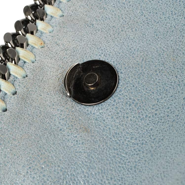 Pre Owned Stella McCartney Sky Blue Faux Leather Falabella Shoulder Bag