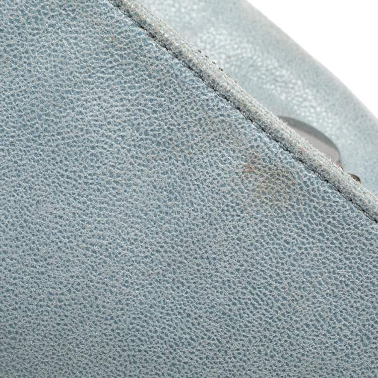 Pre Owned Stella McCartney Sky Blue Faux Leather Falabella Shoulder Bag