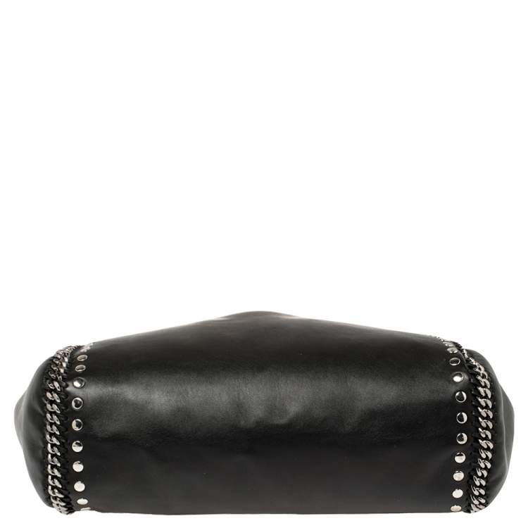 Pre Owned Stella McCartney Black Leather Falabella Tote Bag