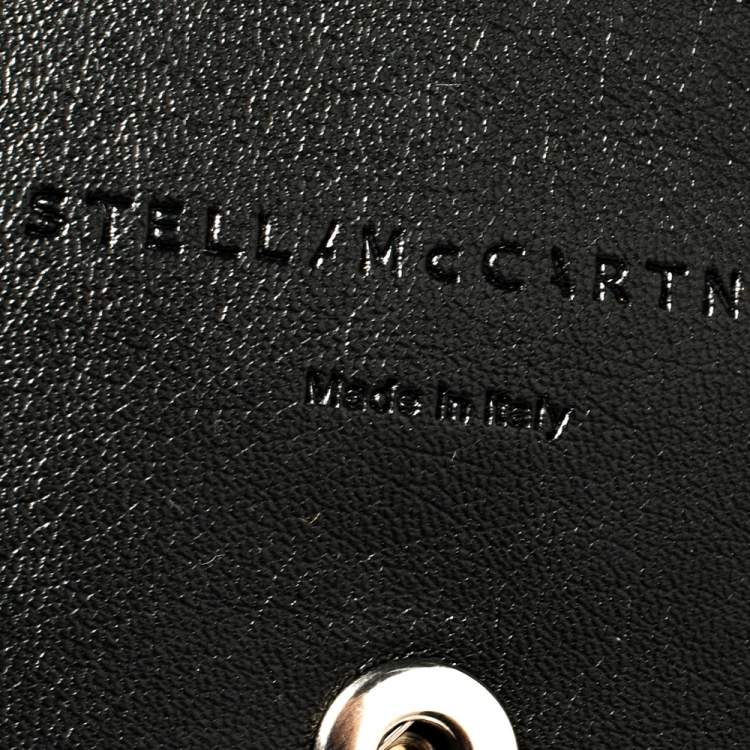 Pre Owned Stella McCartney Black Leather Falabella Tote Bag