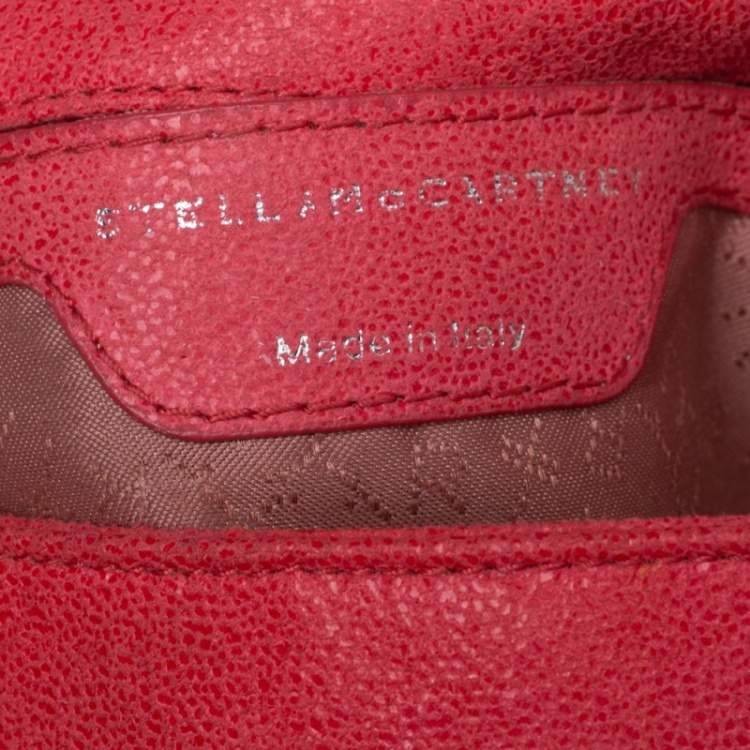 Pre Owned Stella McCartney Chilli Red Faux Leather Falabella Crossbody Bag