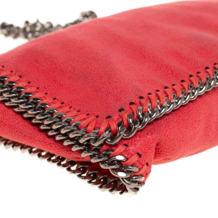 Pre Owned Stella McCartney Chilli Red Faux Leather Falabella Crossbody Bag