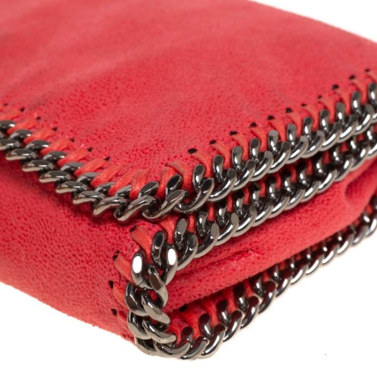 Pre Owned Stella McCartney Chilli Red Faux Leather Falabella Crossbody Bag