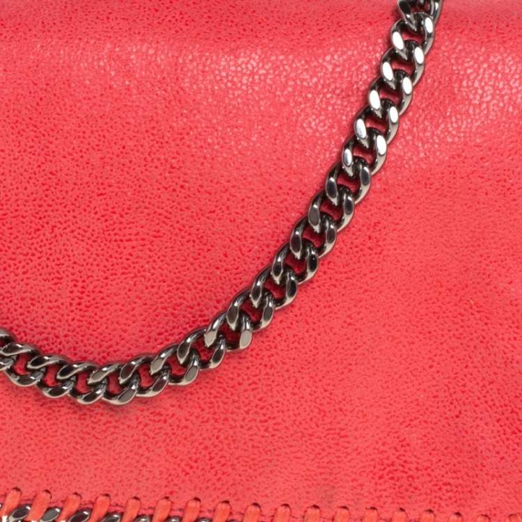 Pre Owned Stella McCartney Chilli Red Faux Leather Falabella Crossbody Bag