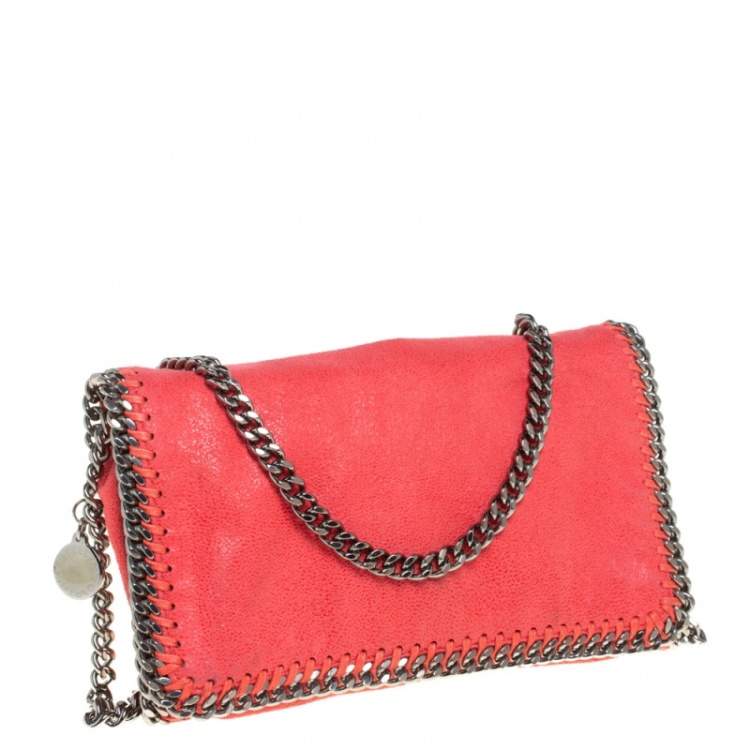 Pre Owned Stella McCartney Chilli Red Faux Leather Falabella Crossbody Bag