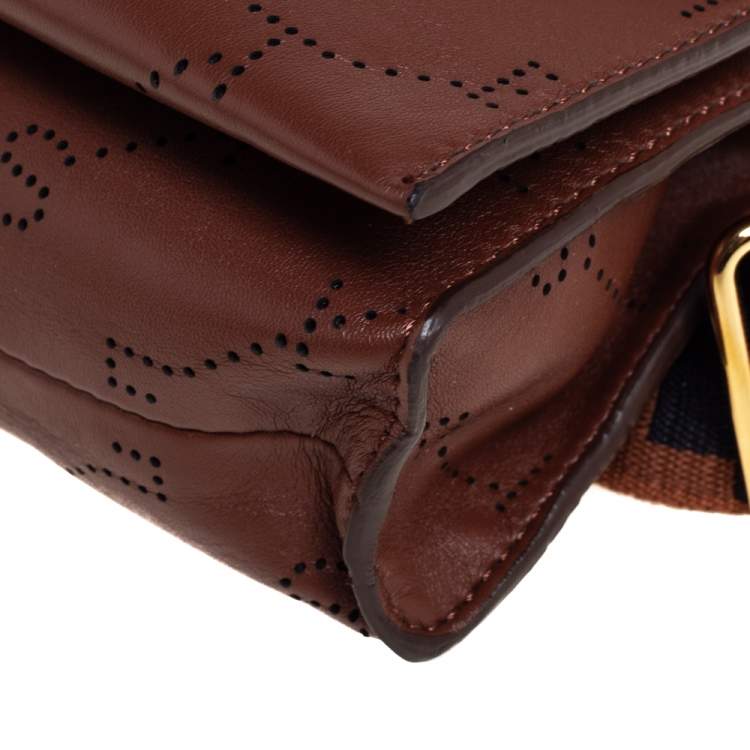 Pre Owned Stella McCartney Brown Monogram Faux Leather Utility Belt Bag