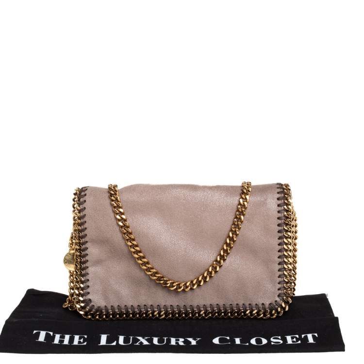 مملوكة مسبقًا Stella McCartney Dark Beige Faux Suede Falabella Crossbody Bag