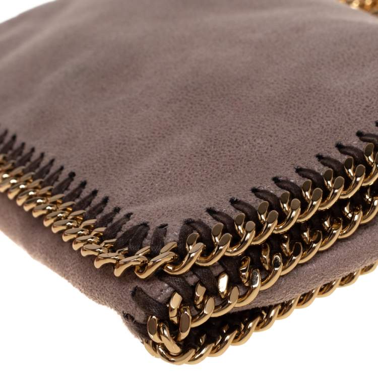 مملوكة مسبقًا Stella McCartney Dark Beige Faux Suede Falabella Crossbody Bag