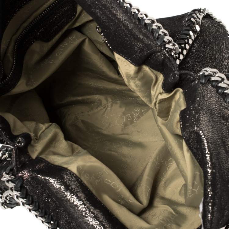 مملوكة مسبقًا Stella McCartney Metallic Black Faux Leather Small Falabella Tote