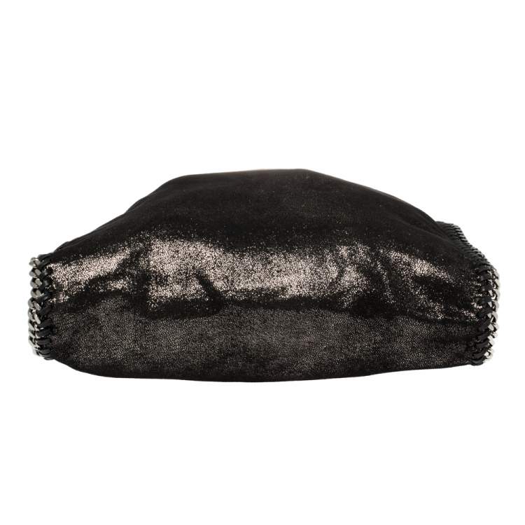 مملوكة مسبقًا Stella McCartney Metallic Black Faux Leather Small Falabella Tote