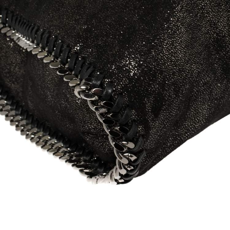 مملوكة مسبقًا Stella McCartney Metallic Black Faux Leather Small Falabella Tote