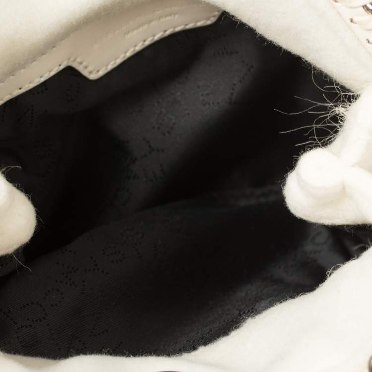 مملوكة مسبقًا Stella McCartney Cream Faux Fur Tiny Falabella Crossbody Bag