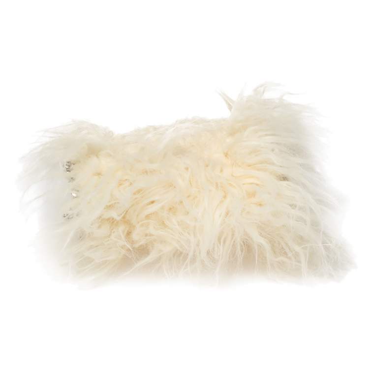 مملوكة مسبقًا Stella McCartney Cream Faux Fur Tiny Falabella Crossbody Bag